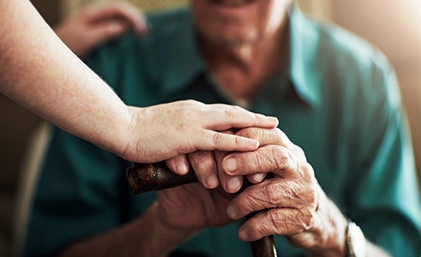 hands touching